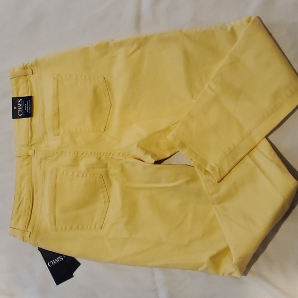 Chaps  soft yellow super stretch ankle pants - Picture 4 of 7